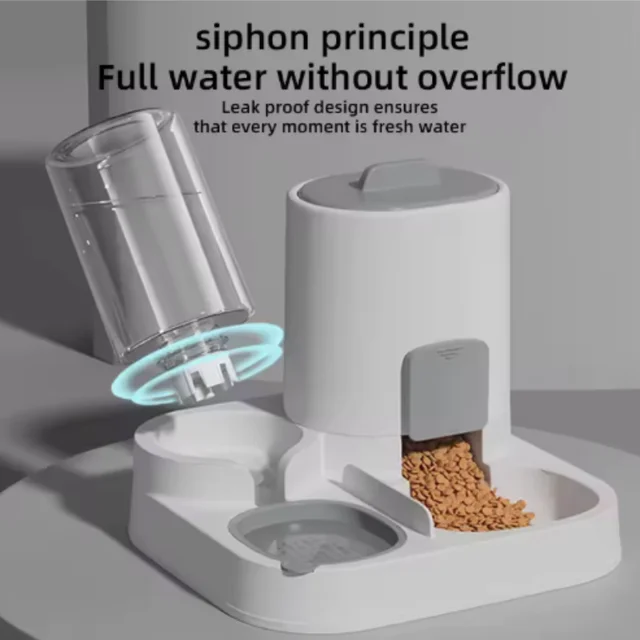 Cat feeding water feeder dog bowl cat bowl smooth food and water supply two-in-one water dispenser cat bowl pet supplies 4