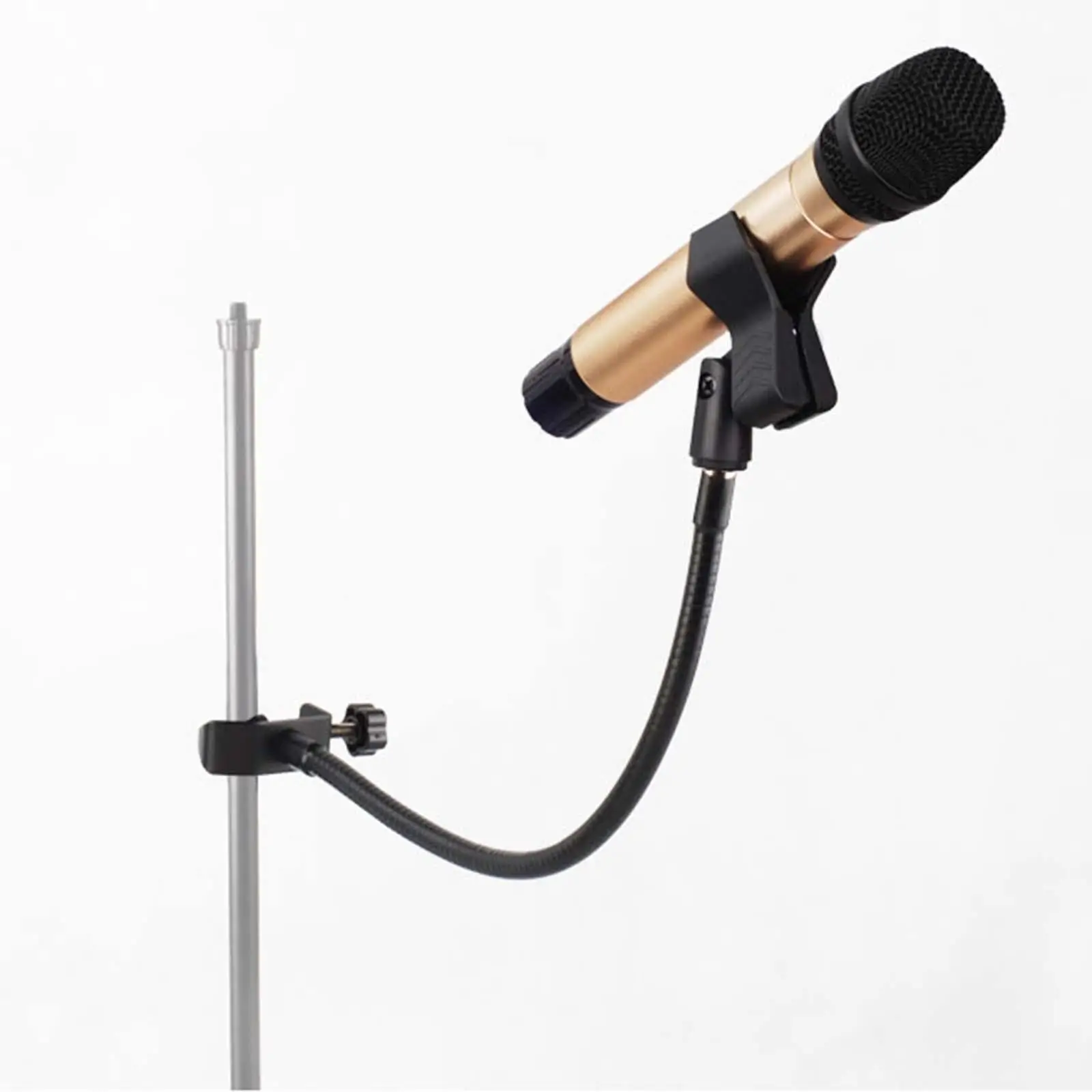 Metal Microphone Arm Stand,Universal Hose Shelves Adjustable Gooseneck Desktop Mic Stand,Desk Mic Stand,Mic Arm Desk Mount