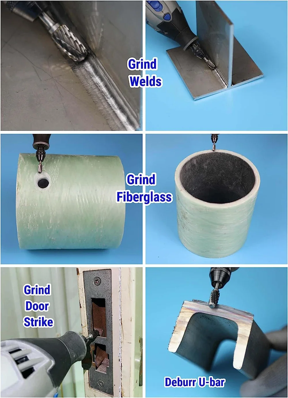 Tungsten Steel Double Cut Rotary File Milling Cutter Head