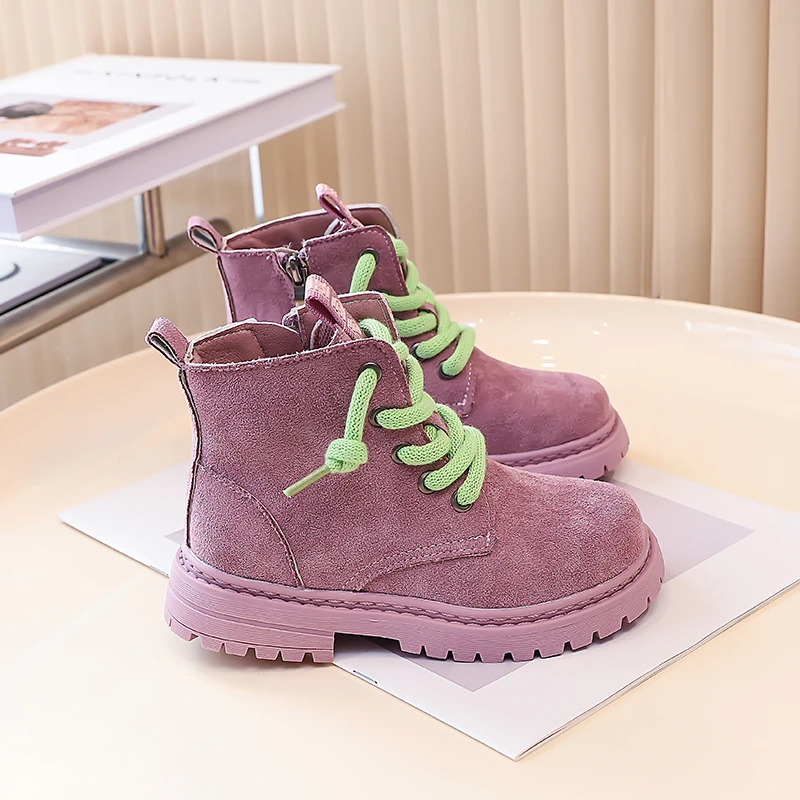 Leather Ankle Boots for Kids Autumn Non Slip Casual