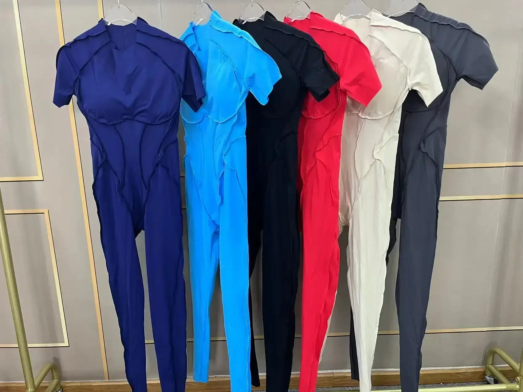Sports Jumpsuit Sportswear Woman Gym Set Sport Outfit Fitness Overalls Yoga Clothes Tracksuit Mono Mujer Navy Red Coffee yoga set sports set gym workout set sportswear set fitness set fitness jumpsuit fitness one piece wear