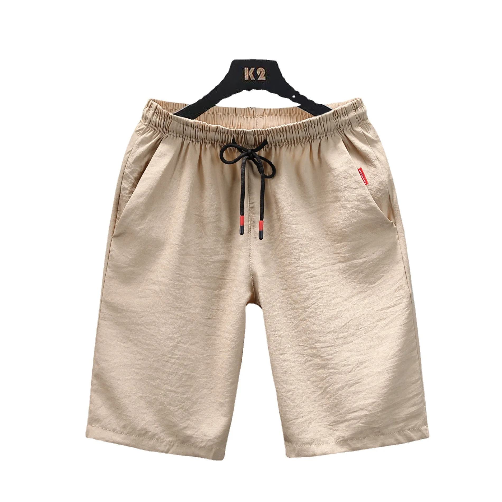 2023 Sports Shorts Men's Summer Korean-Style Loose Imitation Cotton and Linen Casual Fashion Brand Straight Shorts Clothing