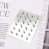 12 Pairs Crystal Rhinestone Magnetic Clip Non Piercing Earrings Fashion Jewelry 3