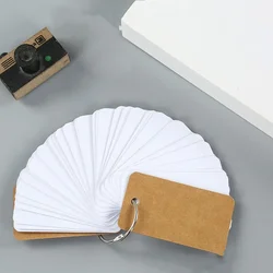 Colorful Loose-Leaf Memo Pads for Study and Office Notetaking - 50-Pack (White)