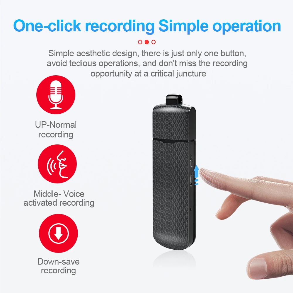 Mini USB Voice Recorder Rechargeable Digital Voice Recording Audio Recorder for PC Meeting Interview Recording Dictaphone 4G/32G