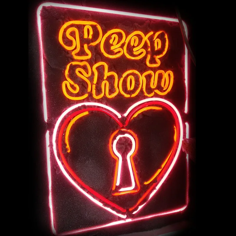 

Neon Sign Peep Show Glass Tubes Adult Lamp Beer Bar Handmade Hotel Lamp light advertise Sexy Room Decor Handmade art light