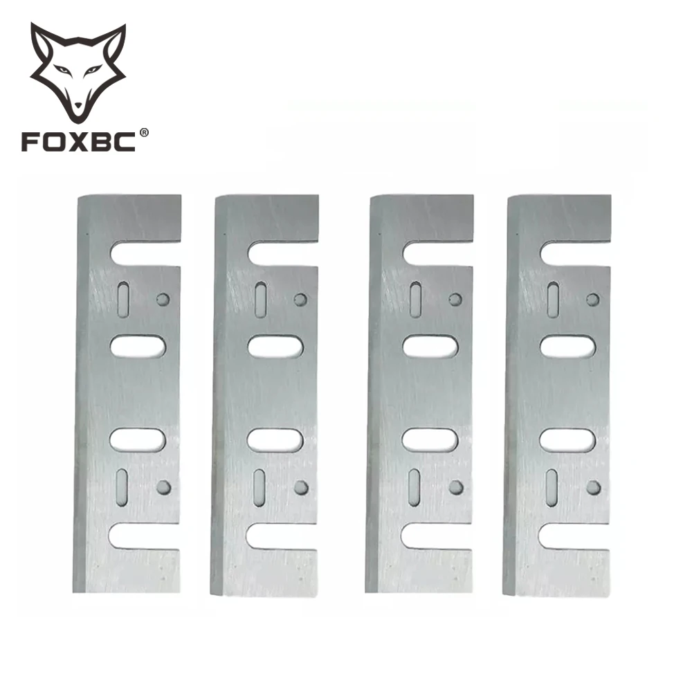 FOXBC 110mm HSS Planer Blade 110mm x 29mm x 3mm for interskol R-110/p110-01 Planer Knife Tool 4PCS woodworking tools planer blades