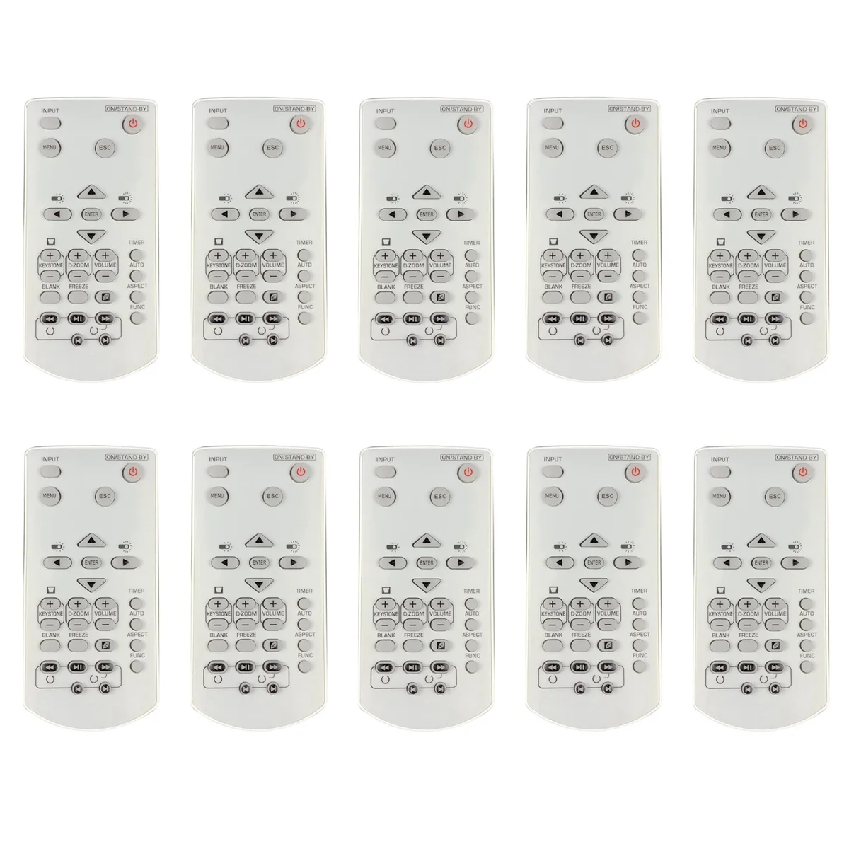 

10X Projector Remote Control for CASIO Projector YT-141 XJ-A142 XJ-A147 XJ-A242 XJ-A247 Replacement Remote Control