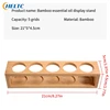 1PC 5/6Hole Essential Oil Bamboo Display Stand 5 Hole Essential Oil Storage Rack Smooth For Essential Oils Perfume Bottle Holder 6