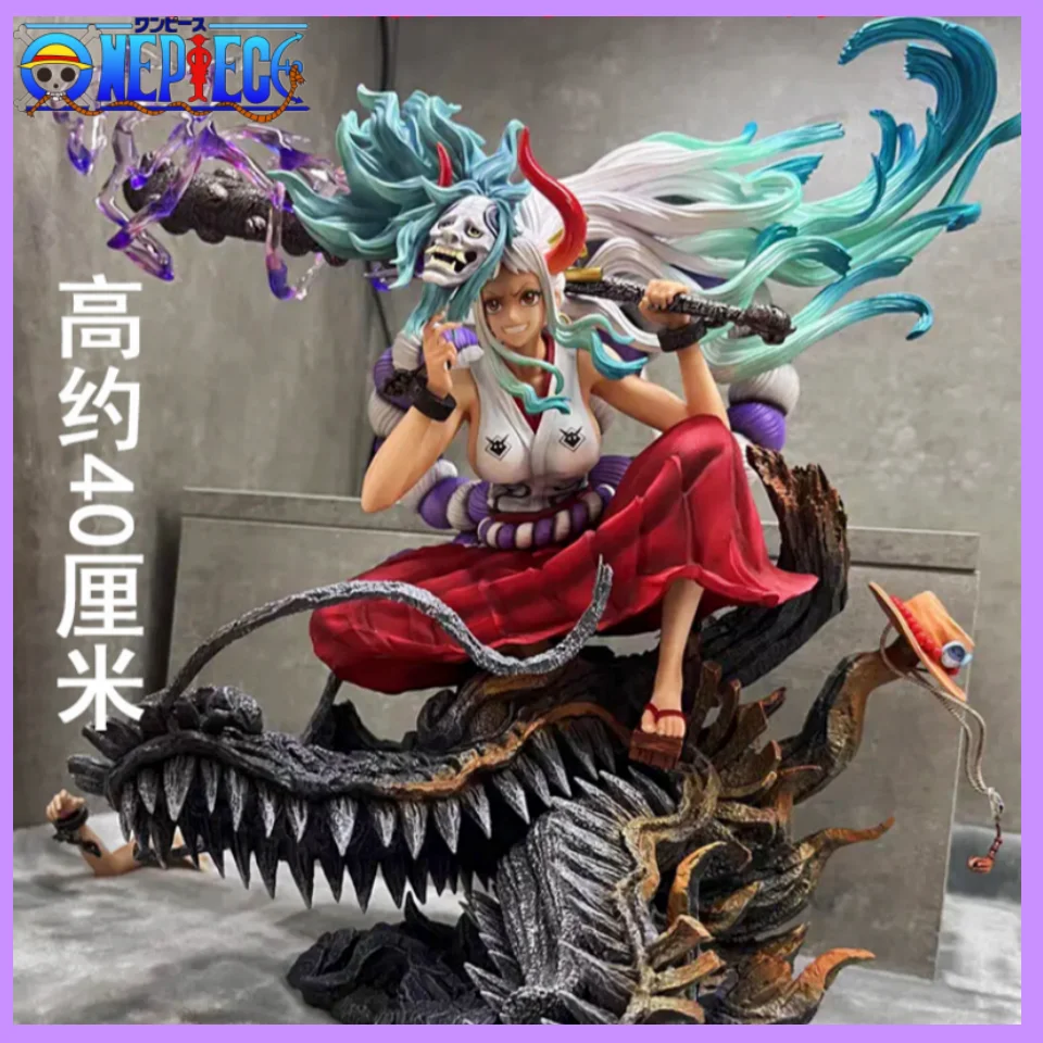 One Piece 40Cm Anime Yamato Figurine Gk Kaidou Figlia Yamato Action Figures Warring Statue Pvc Collection Model Collectiongift