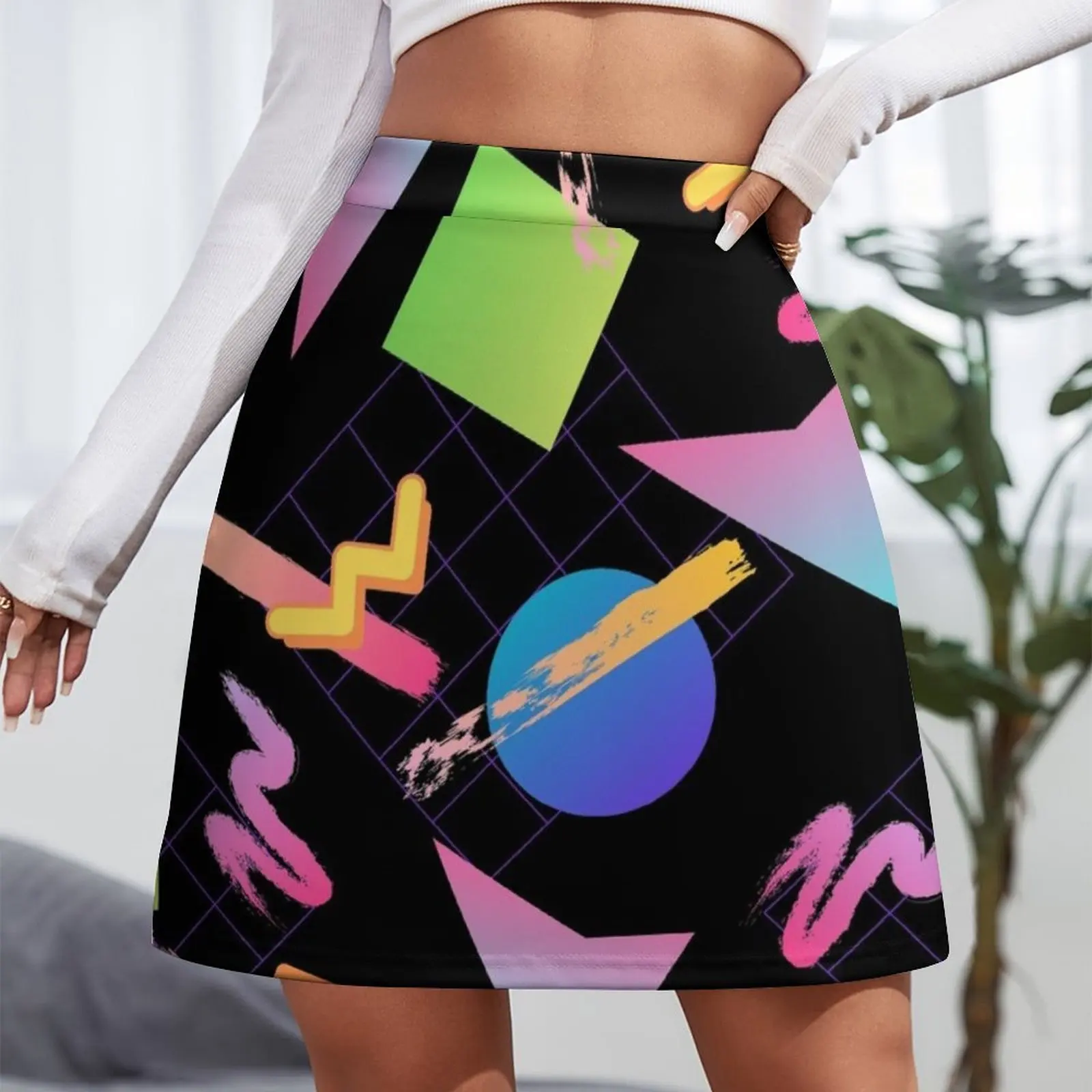 80s Graphics Design 04 Mini Skirt Korean clothing fashion