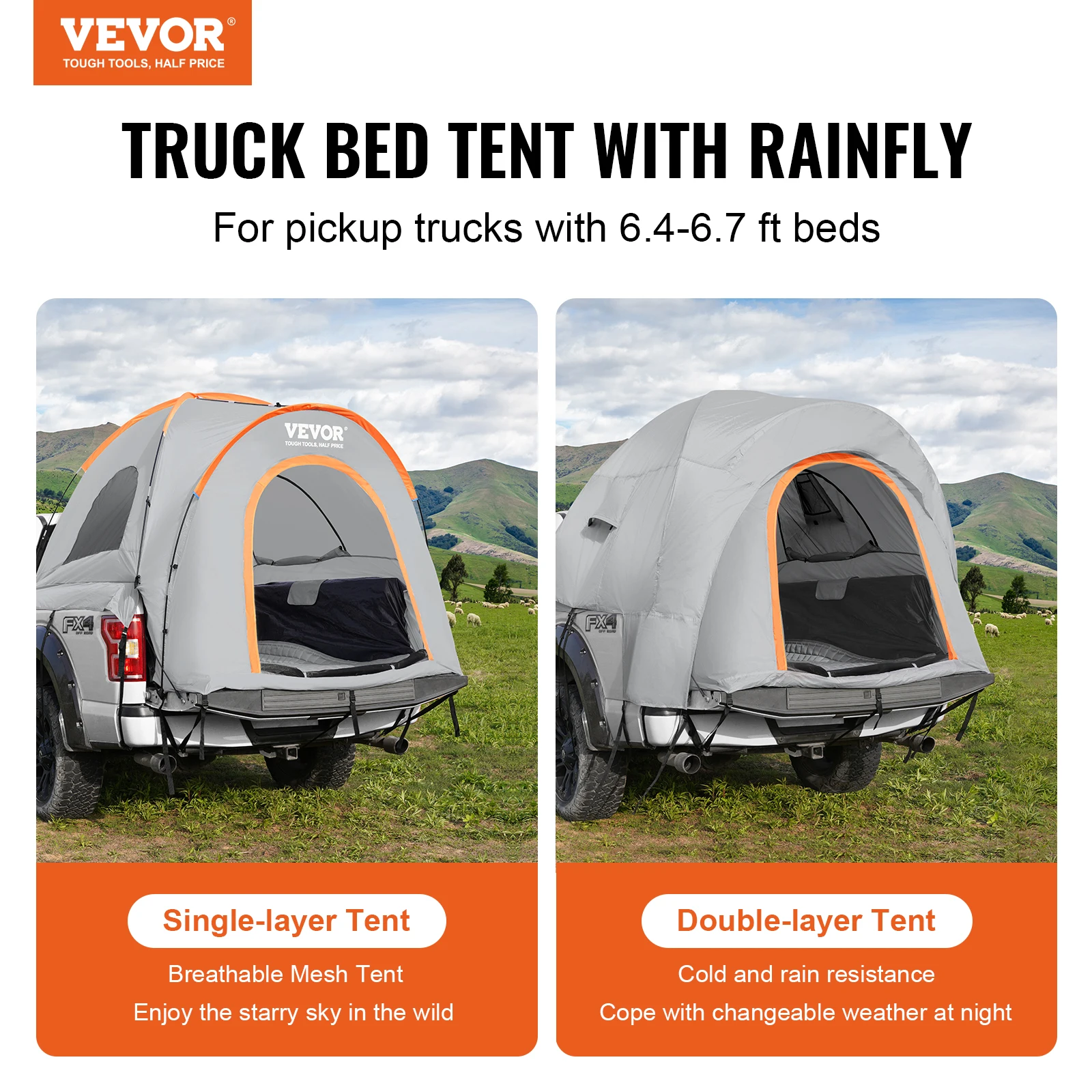 VEVOR Truck Bed Tent 6.4 2
