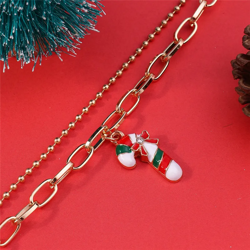 Aihua Modische Weihnachtsarmbänder Neujahr Weihnachtsbaum Glocke Rentier Santa Schneeflocke Armbänder für Frauen Modeschmuck Geschenke – Detail 3