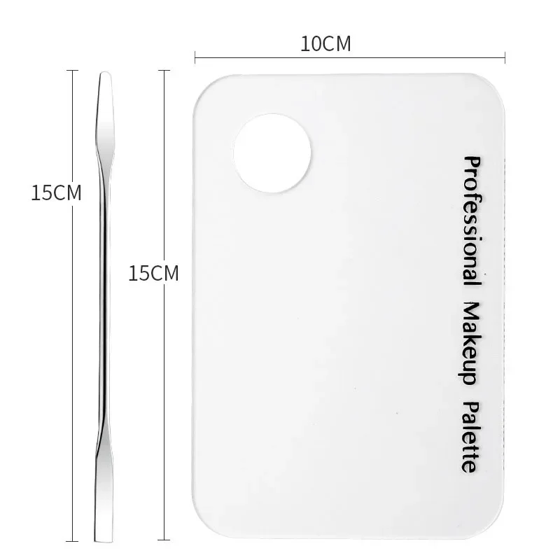 Makeup Tools Makeup Mixing Palette Makeup Mixing Tool Beauty Supplies Makeup Palette Clear Polish Gel Mixing Spatula Acrylic Nail Stamping Plates Foundation Eyeshadow Stainless Steel