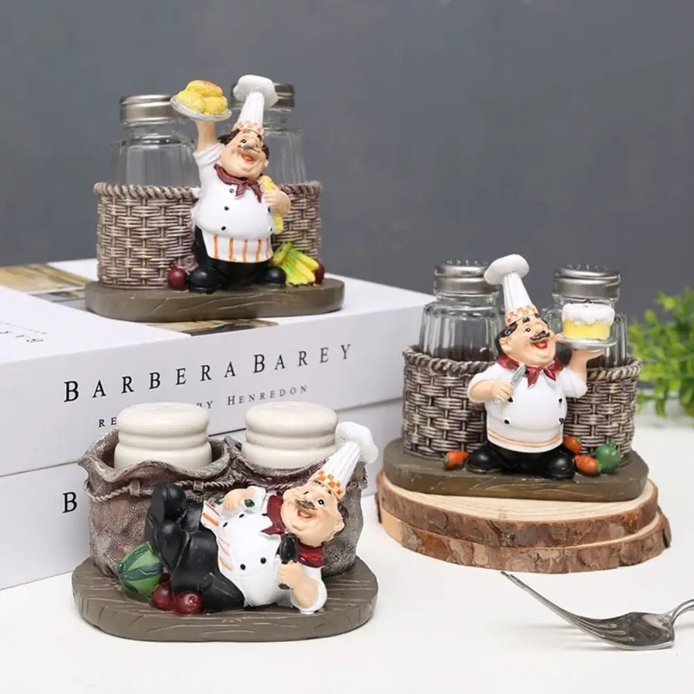 Craft Resin Seasoning Jar Retro Unique Powder Bottle Exquisite Creative Storage Can Hotel 5