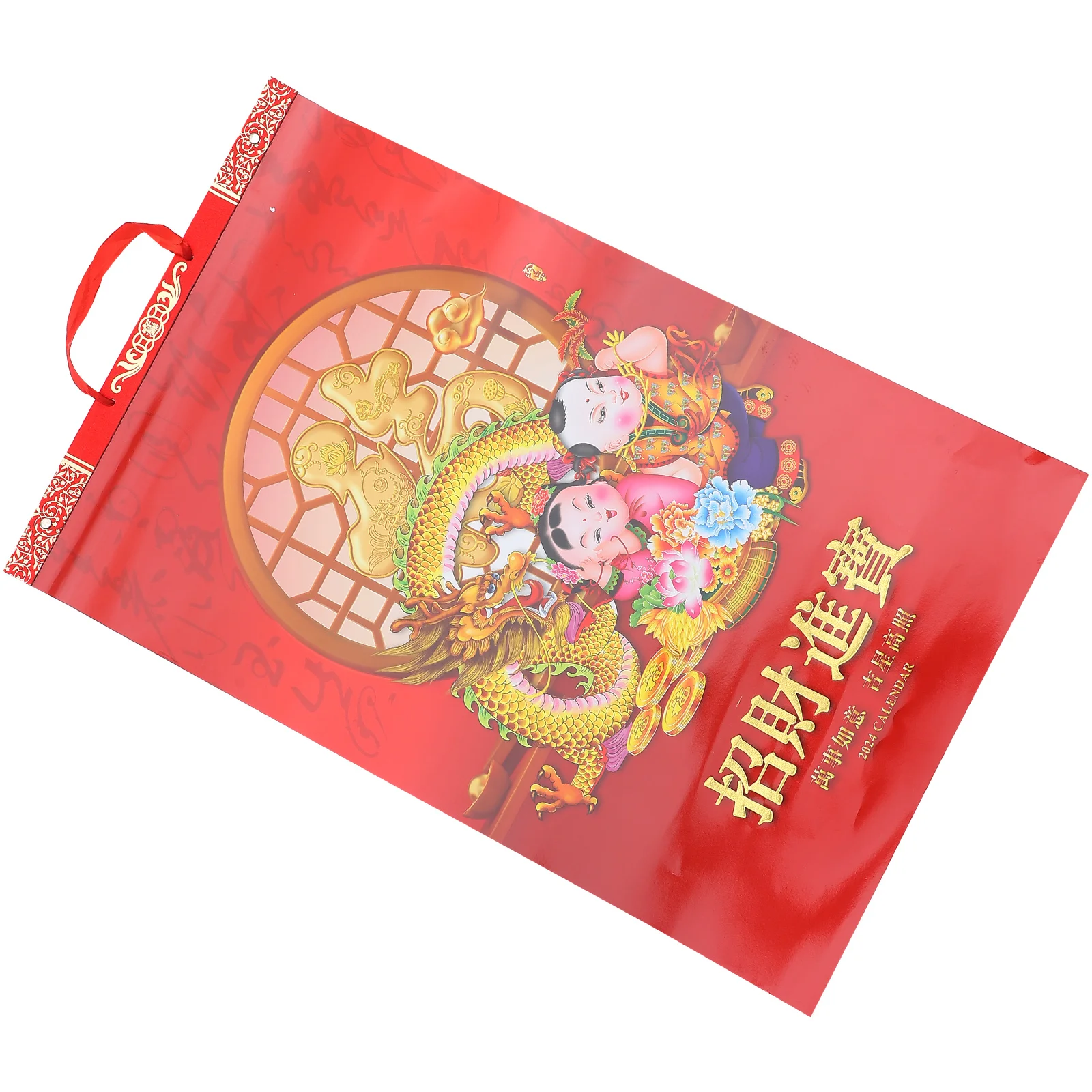 Wall Hanging Decoration 2024 Chinese Year of The Dragon Monthly Calendar Yearly Decorations Lunar Office