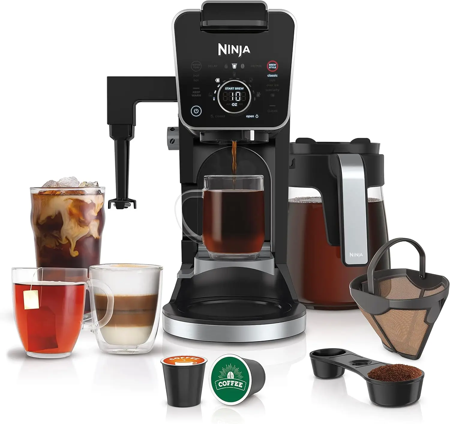 

Ninja CFP307 DualBrew Pro Specialty Coffee System, Single-Serve, Compatible with K-Cup Pods, and 12-Cup Drip Coffee Maker