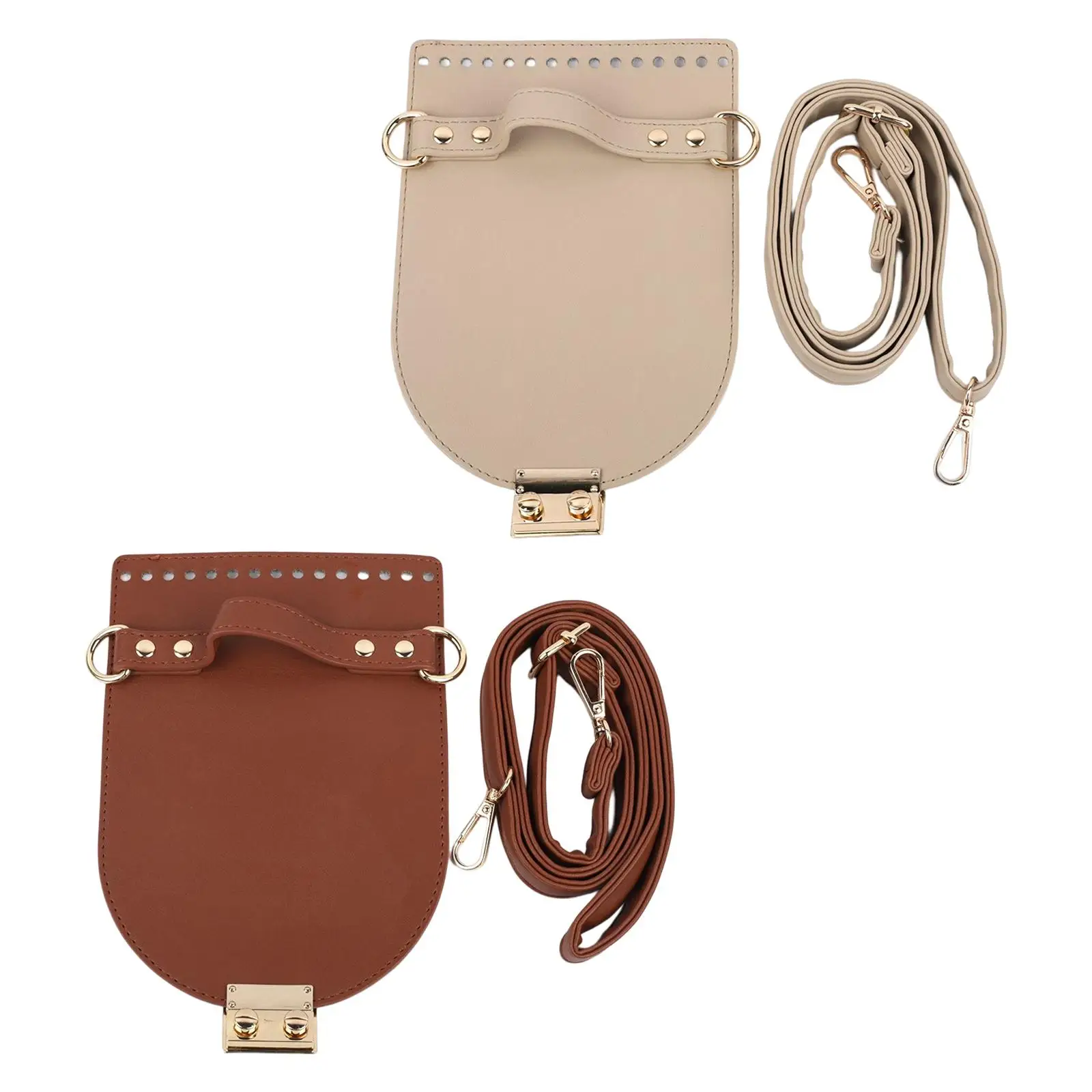 Women DIY PU Bag Knitting Shoulder Strap Purse Making Weaving with Holes Shoulder Bag Cover for Backpack Handbag