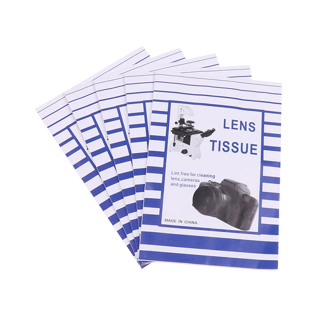 100 Carte Per Pulizia Lenti | Per Fotocamere, Microscopi E Occhiali | 10x15 Cm | Non Graffiano