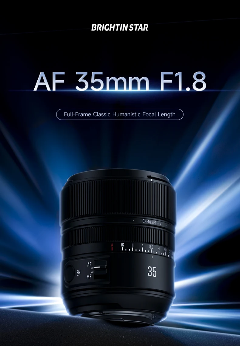 Brightin Star AF 35mm F1.8 Full Frame Auto Focus Large Aperture