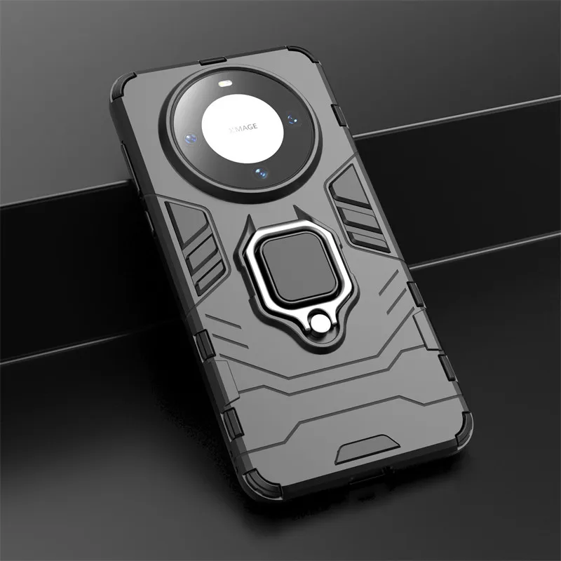 Per Huawei Mate 60 Custodia Huawei Mate 60 60 Pro Cover Antiurto Armor Pc + Supporto Per Anello In Silicone Cover Posteriore Protettiva Per Telefono