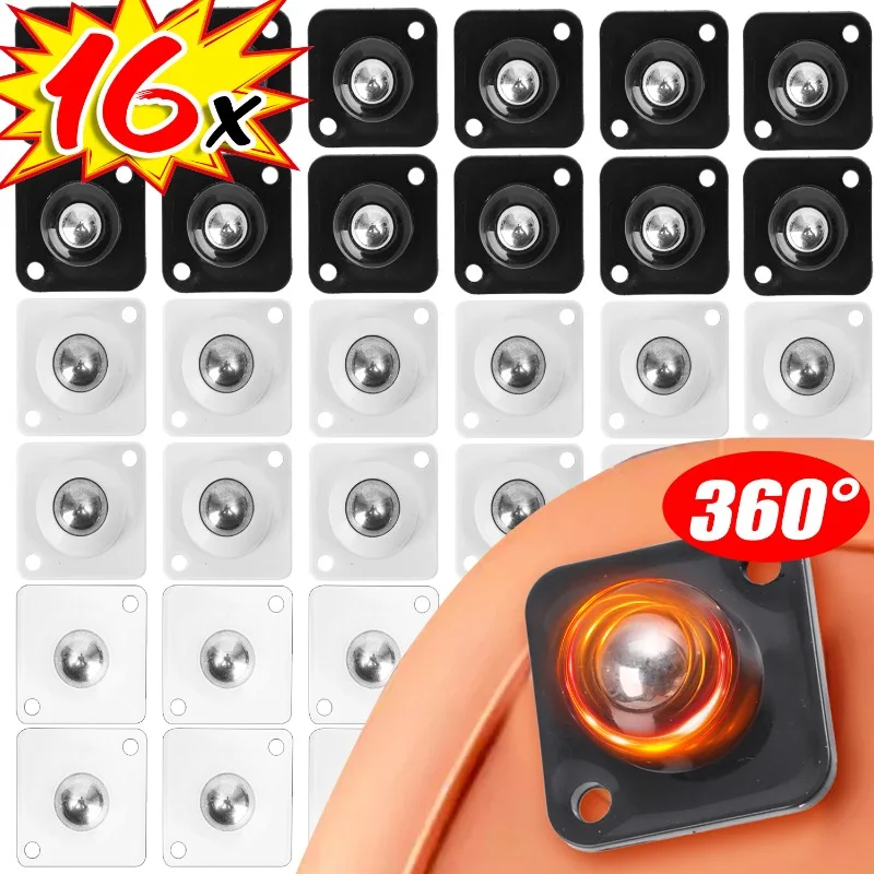 Self-Adhesive 360° Rotating Swivel Caster Wheels for Furniture and Cabinets