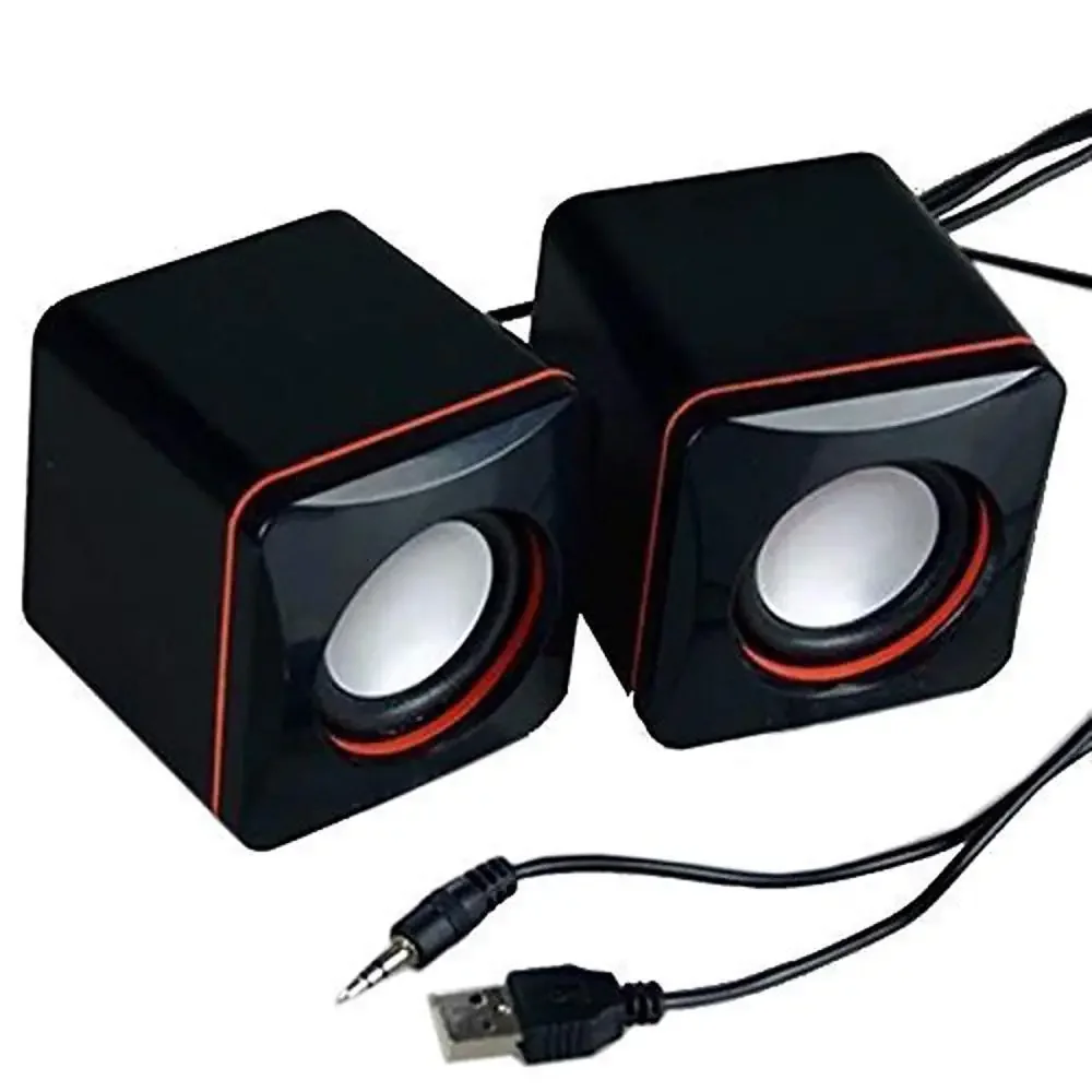 Computer Speaker Portable USB Powered Desktop Mini Bass Sound Music Player System Wired Small