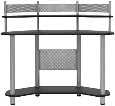

Corner Desk, Silver with Black