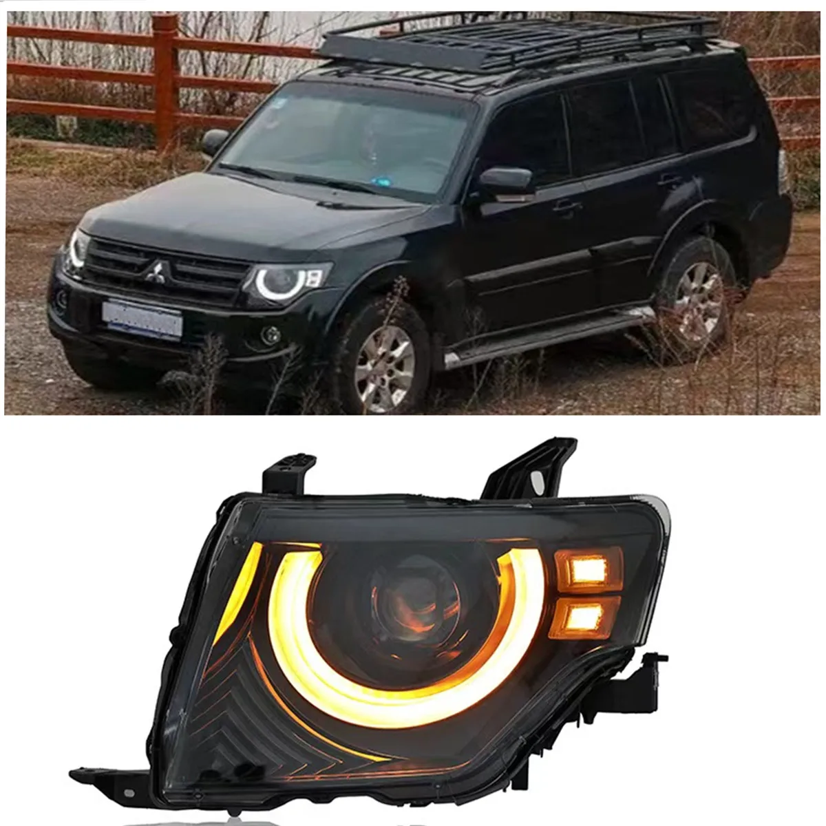パジェロ　ヘッドライト フロント右 Amazon | 車フロントヘッドライト 助手席側ヘッドライ 三菱