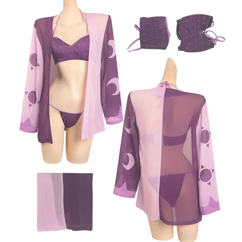 

The Owl Cos House Collector Swimsuit Cosplay Women Girl Bikini Cloak Costume Outfits Halloween Carnival Party Disguise Beachsuit