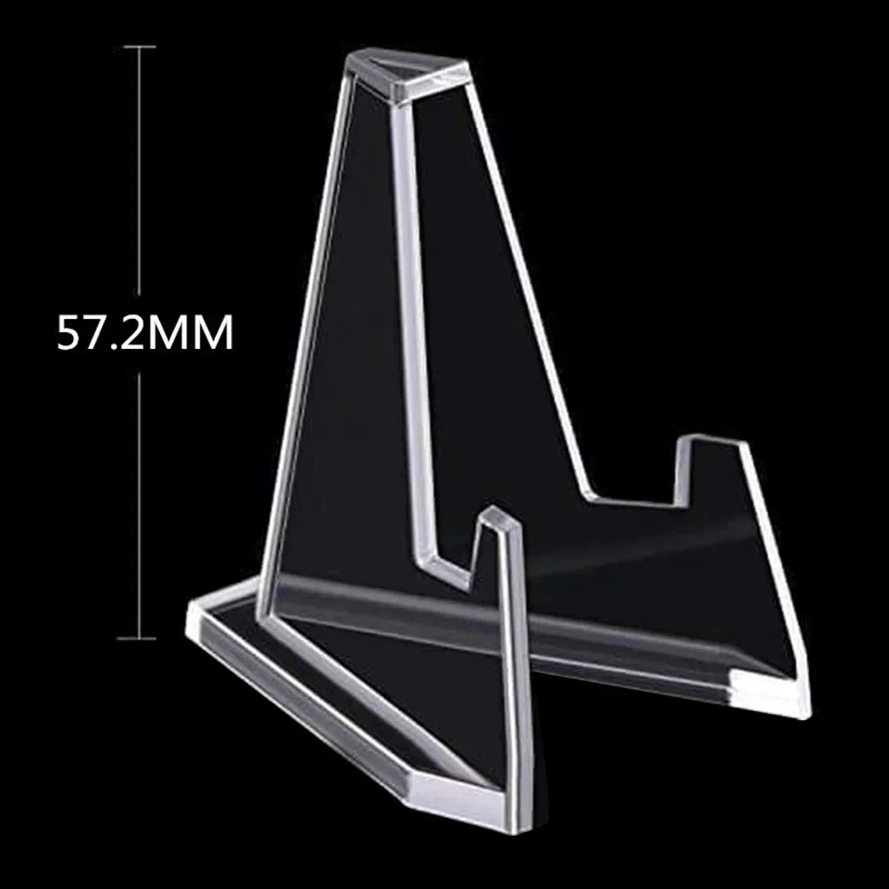10 Pcs Acrylic Display Stand Transparent Triangle Commemorative Coin Watch Holder Display Rack For Exhibitions Shelf Home Decor acrylic display stand,doll display holder,glasses display rack,sword display rack,knife display stand,car model display holder