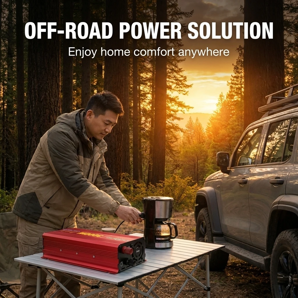 다용도 순수 정현파 인버터 1200W/2000W/2600W (노트북, 휴대폰, 태블릿용) - 가정, 자동차, RV 호환 110V-120V 220V-240V