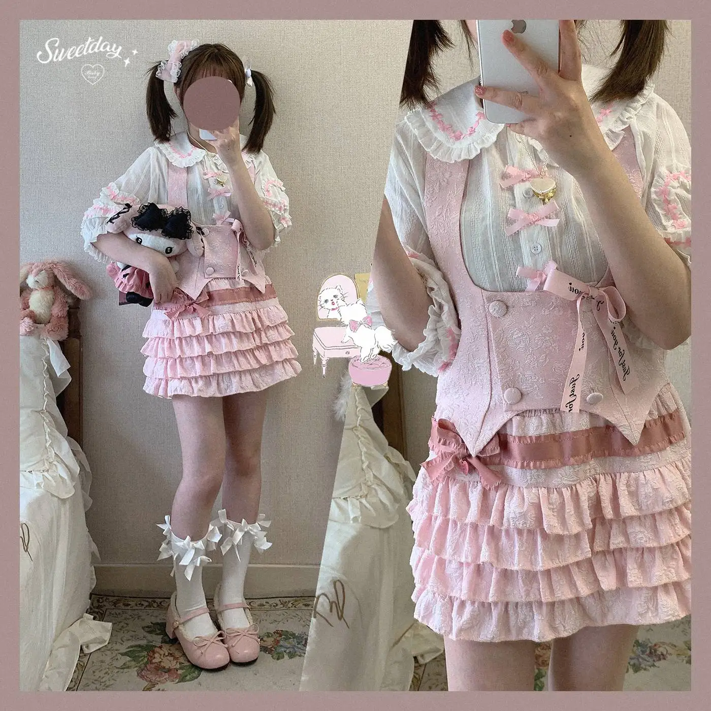 

Lolita Cake Skirts Gothic Tutu Skirt Women Pink Petticoat Sexy Mini Skirts Party Club Wear Y2k Layered Skirts Fairy Outfit