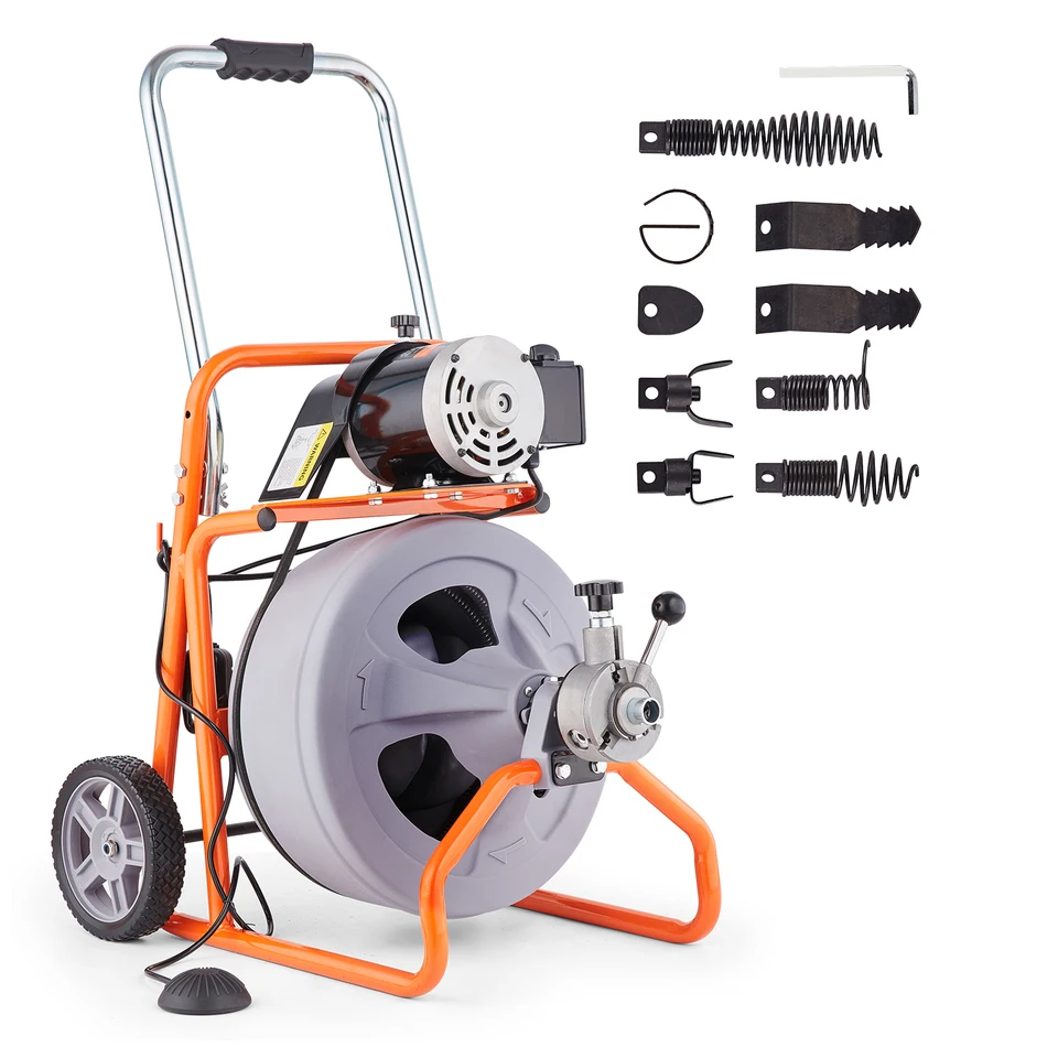 SucceBuy 75FT Electric Drain Cleaner Machine