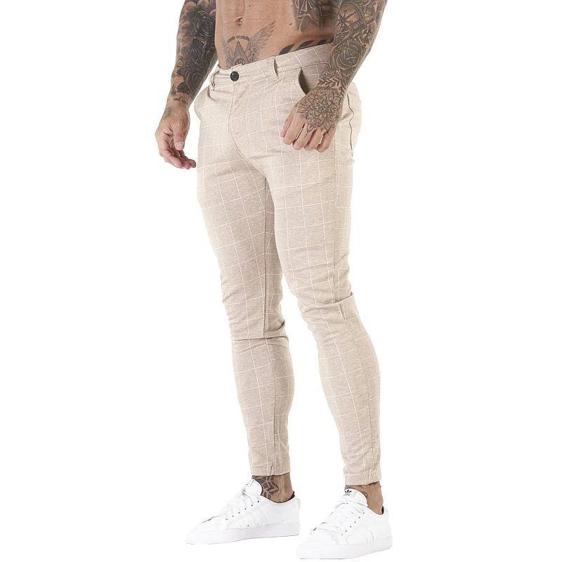 GINGTTO Mens Casual Pants Skinng Chino Trousers Cotton Stretchy Fabric High Waist Male Streetwear Fashion Brand Clothing zm3184