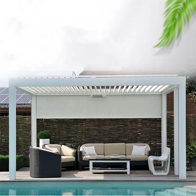 Pérgola impermeable Bioclimática, persiana de aluminio de alta calidad para  techo exterior, Gazebo, novedad - AliExpress