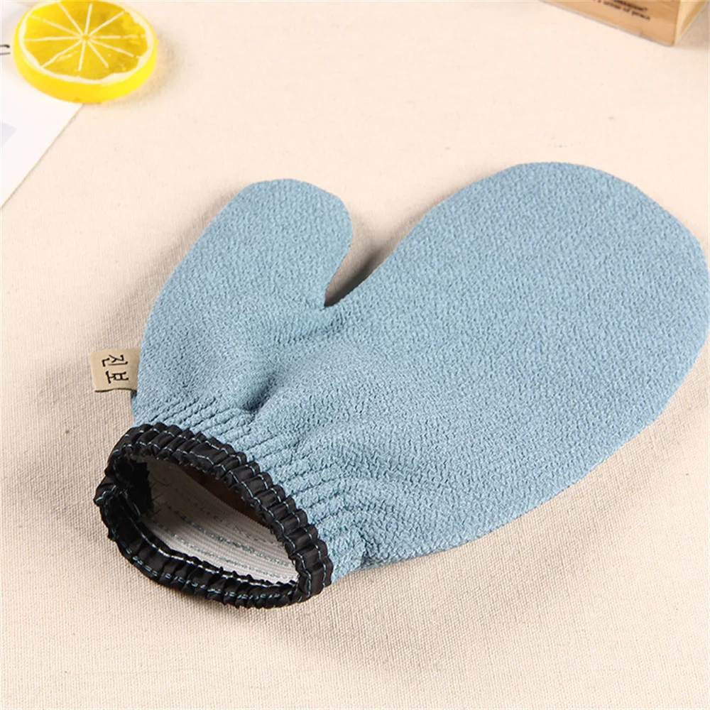 

Скраб для душа, противоскользящий и простой в использовании инструмент, двусторонние чистые прочные чистящие бриллиантовые отшелушивающие двусторонние перчатки для ванной