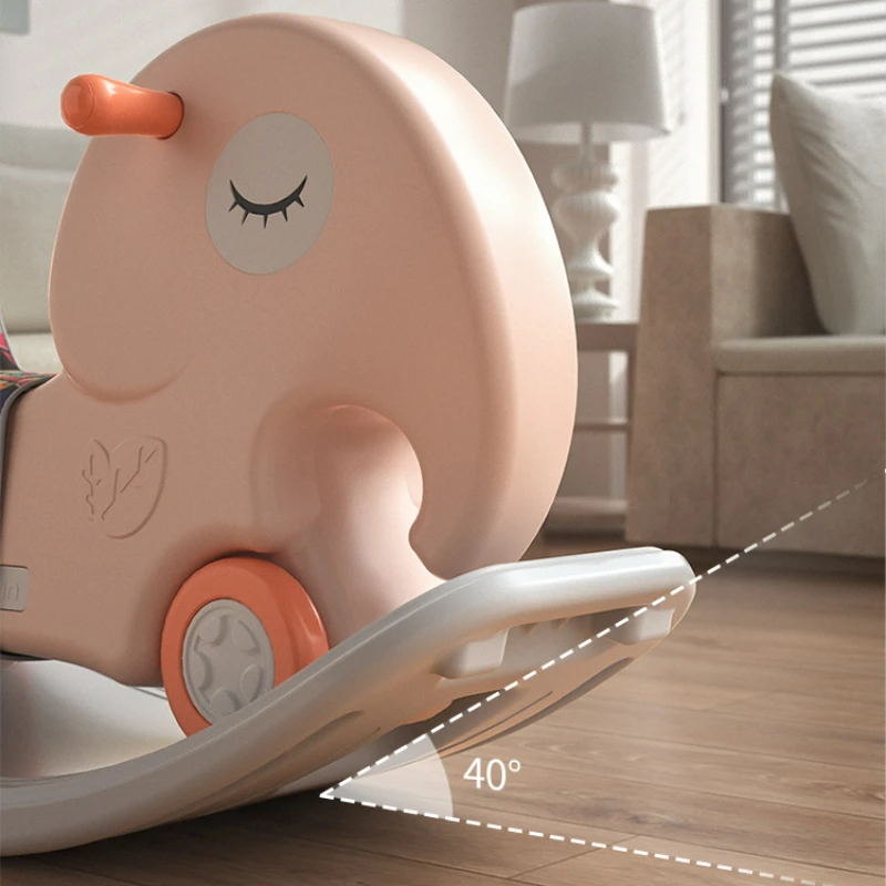 Safety Non-slip Small Horse 2 In 1 Children's Rocking Horse Yo-yo Car Comfort Baby Anti-fall Dual-purpose Baby Rocking Chairs