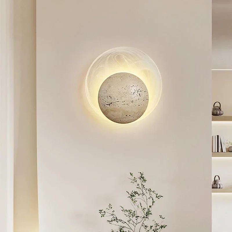 Light Luxury Wall Lamp Modern LED Stone Wall Light Indoor Lighting Sconce Home Decor for Living Room Bedroom Bedside Stairs