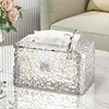 Water Ripple Tissue Box Living Room Desktop Transparent Glacier Pattern Tissue Box Home Coffee Table Napkin Plastic Storage Box 3