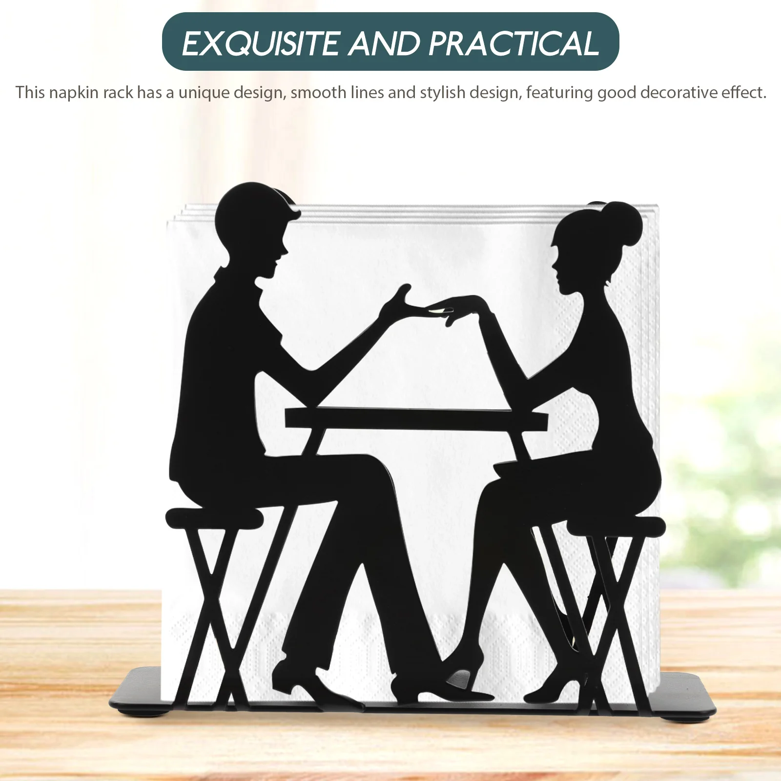 Napkin Stand Tissue Dispenser Holder Couple Character Design Napkin Holder for Kitchen Restaurant Christmas Napkin Holder