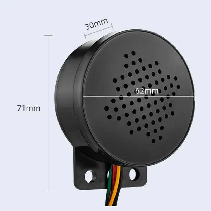 12-24V New Car Start Voice Custom 4-channel Trigger Voice Speaker Prompter Sound Alarm Reverse Siren Buzzer Alarm Horn 110dB