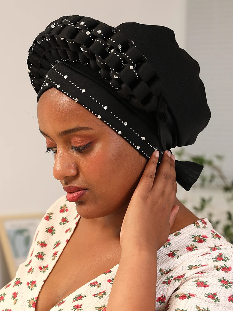 Tanio Afrykańskie przesadne czapki taneczne dla kobiet kobiece głowy okłady