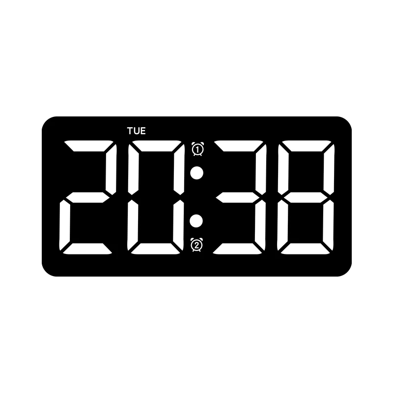Large LED Digital Alarm Clock with 10.8 Display - Modern Wall & Desk Timepiece for Bedroom and Home Decor by NIDITON