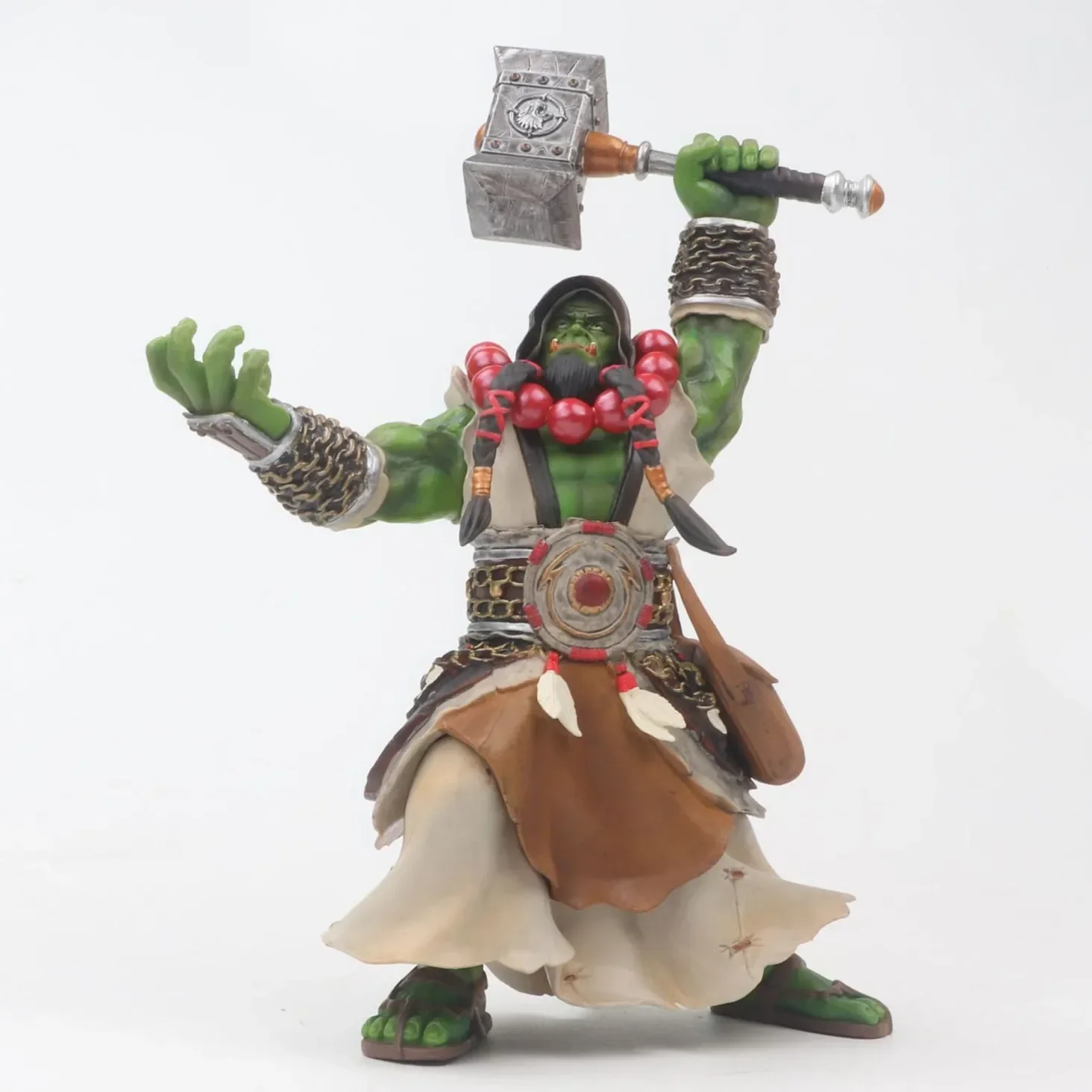 [Vip] 20Cm Dc Wow Thrall The Orc Shamman Action Figure Toys Doll Tribal Chief Pvc Acgn Figure Statue Modello Da Collezione Regalo Per Bambini