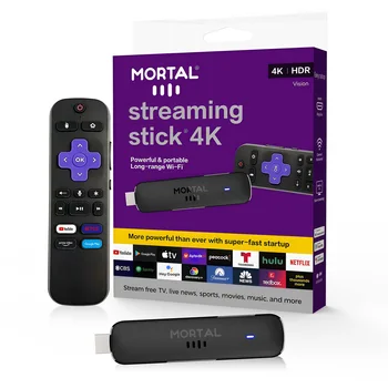 Mortal Wi-Fi 6 Streaming Stick Q8 Ultra 4K HDR Android14 AllwinnerH313 with Voice Remote Netflix Youtube Free Live TV