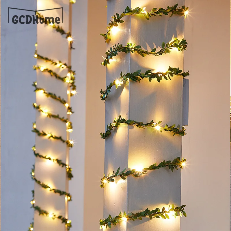 

Green Ivy Leaves Fairy String Light Battery Operated Maple Leaf Light Battery Powered Artifical Garland Plant Vine Party DIY