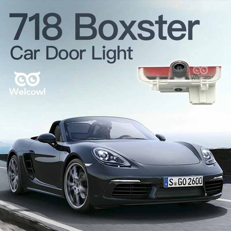 

Welcome Door Light For Porsche 718 Boxster 2.0T S 2.5T GTS 2004-2023 Icon HD LED Laser Decor projection Car lamp Ghost Shadow