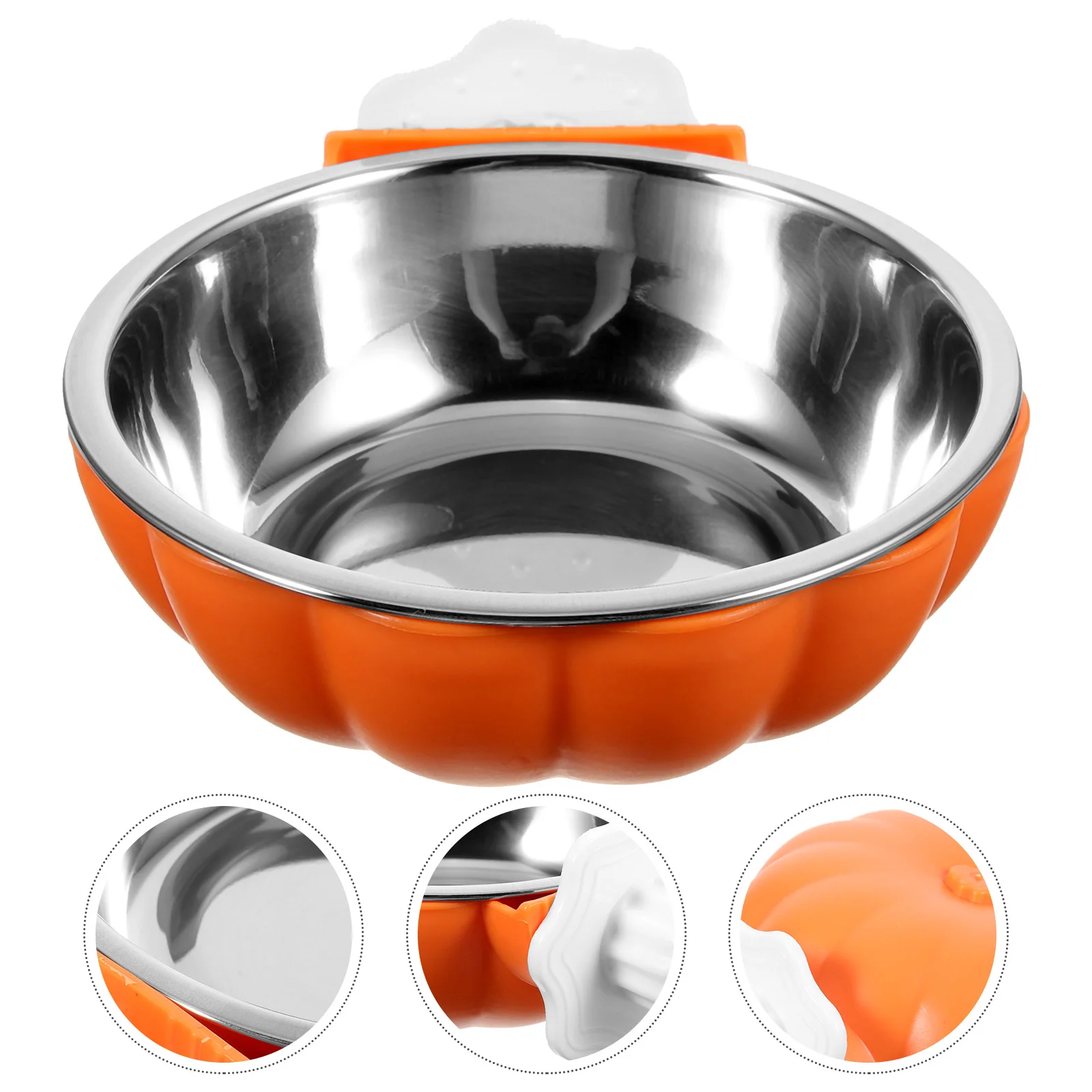 

Dog Detachable Stainless Steel Bowl Attached Cage Dog Bowl Pet Storage Bowl Large Water Dispenser For Dogs And Cats