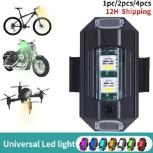 Mini luz Led Universal, de señal para Dron lámpara trasera, 7 colores, indicador de señal de giro, luces de advertencia para motocicleta, coche y bicicleta